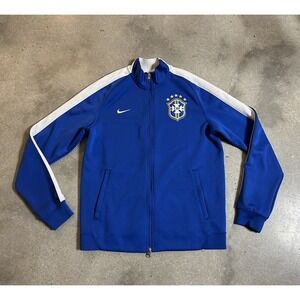 Nike Brazil 14/15 Soccer Football Anthem Track Jacket Size Medium Original VTG